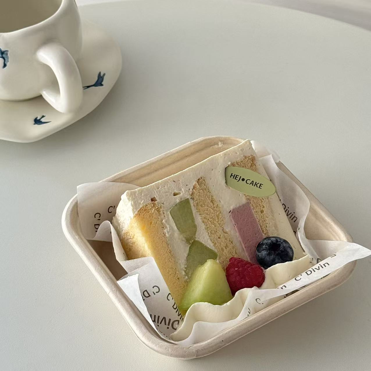 Berry Mousse and Melon Slice Cake