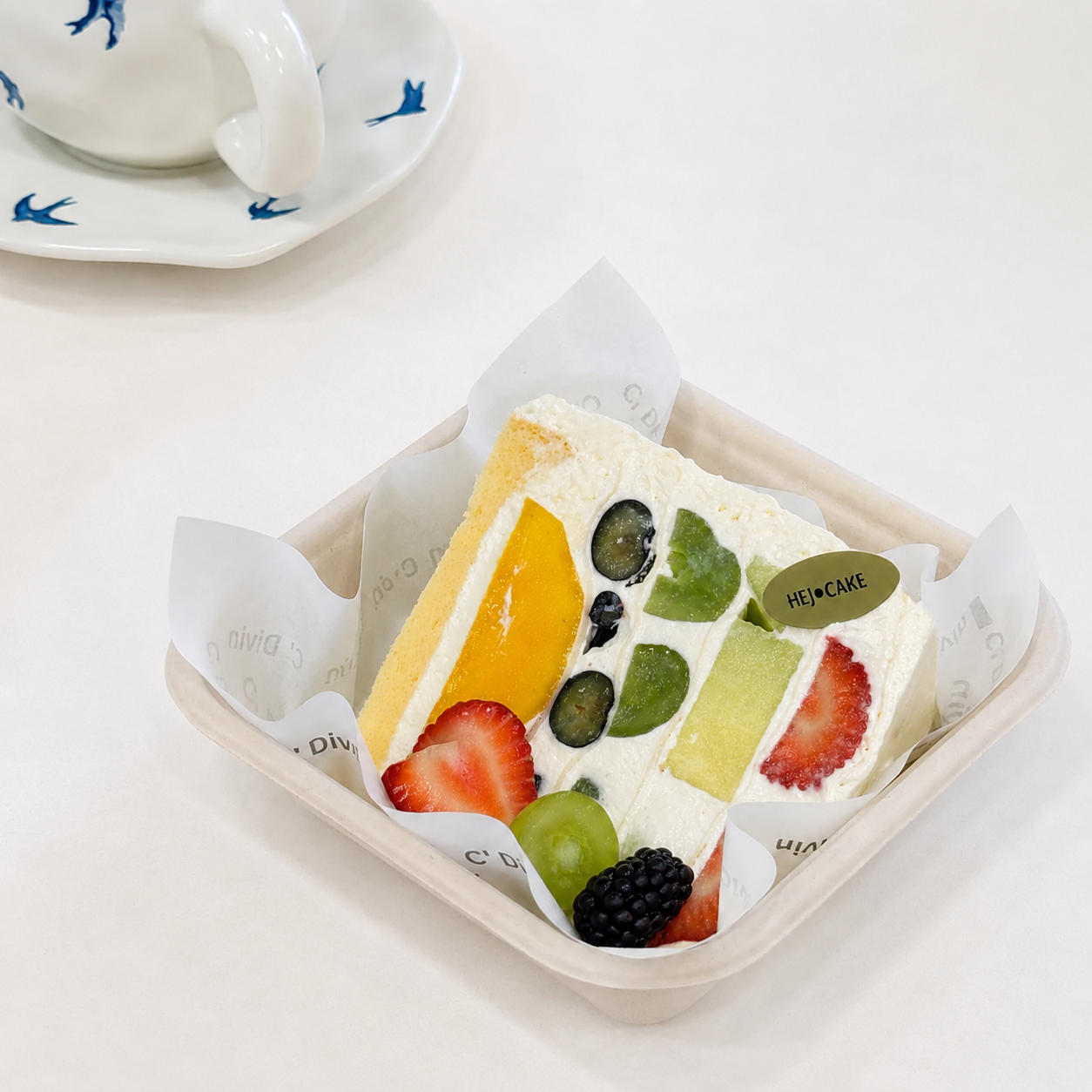 Fresh Fruit Mille Crepe Slice