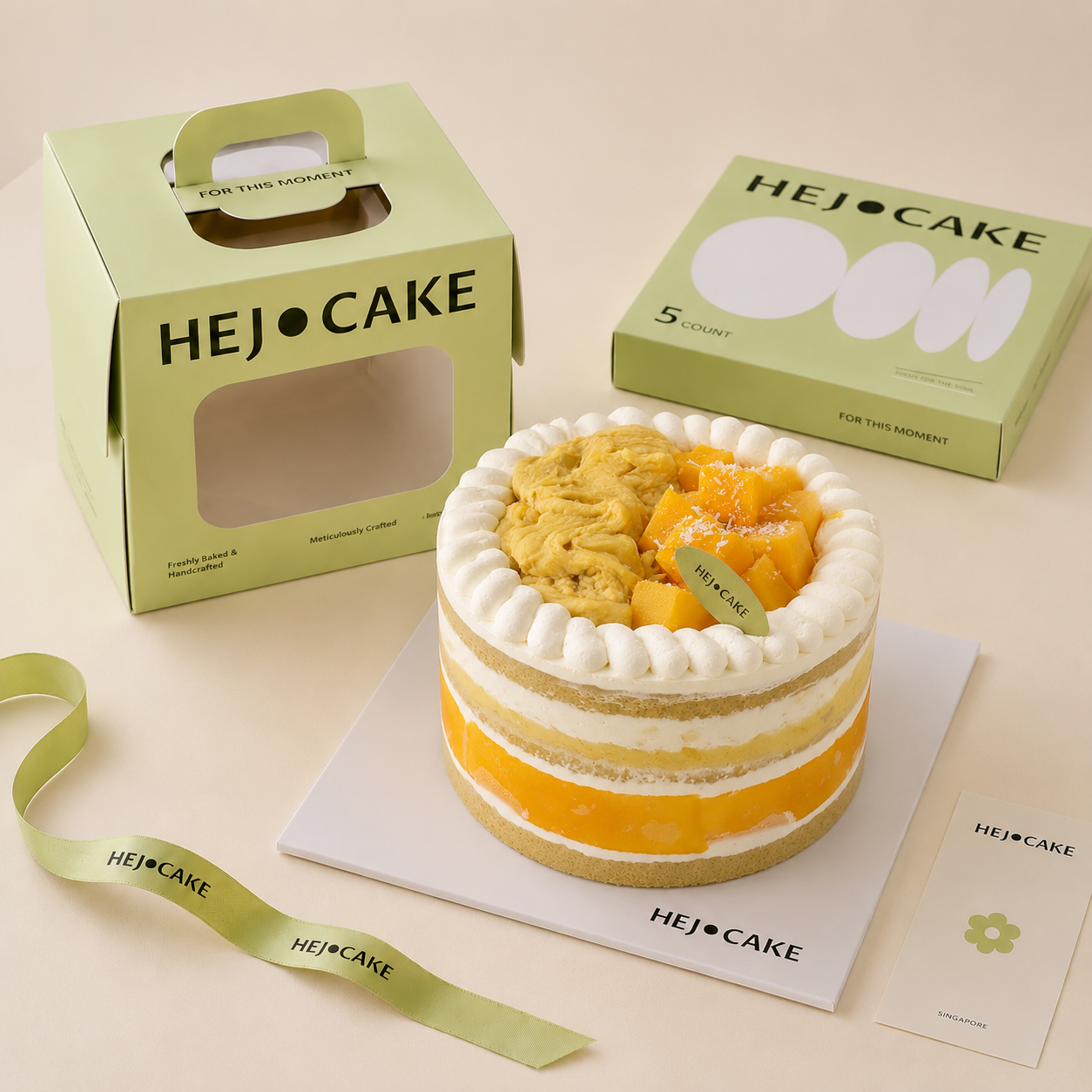 Musang King Durian Mango Cake