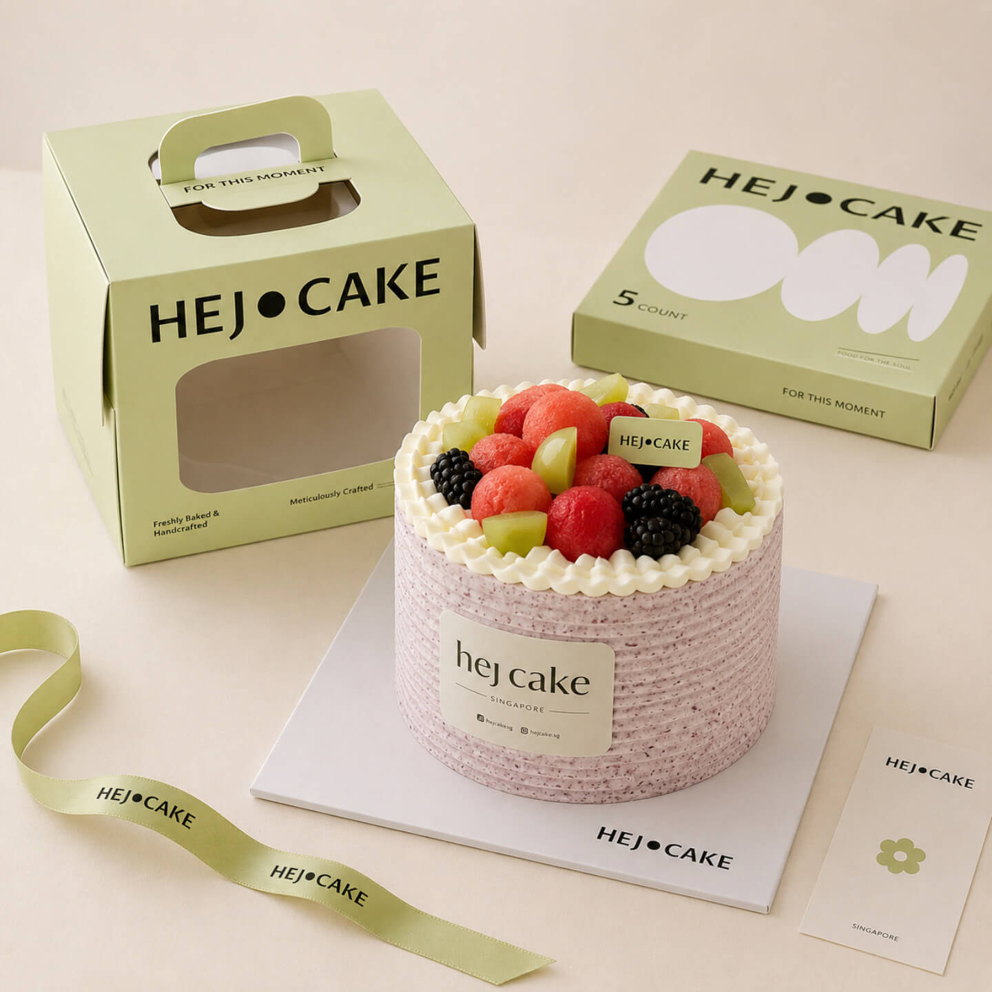 Bayberry, Lychee, and Watermelon Cake